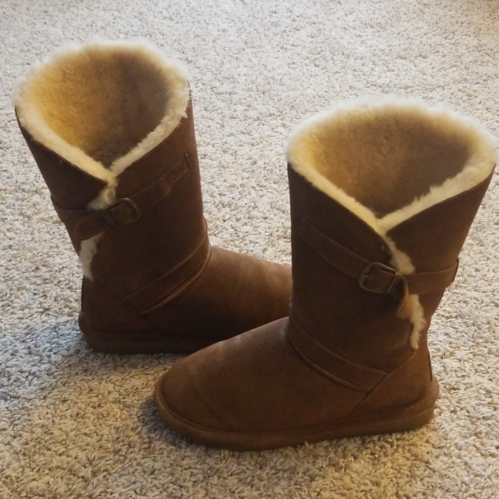 Fuzzy BearPaw suede winter boots